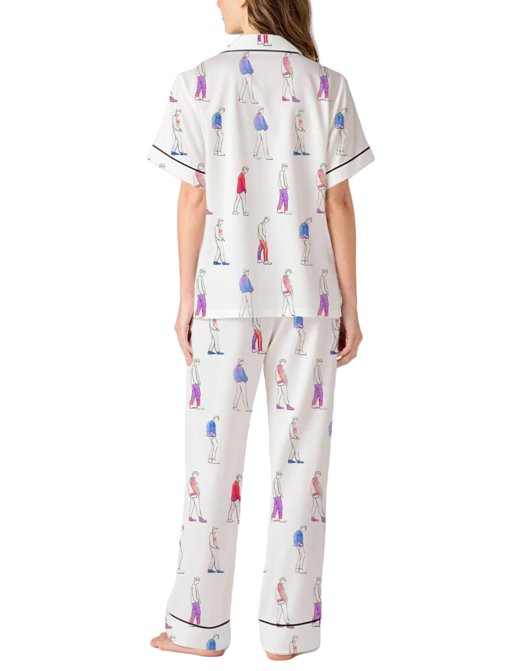 BTS Bangtan Boys Silky Satin Pajama Pants Set For Women
