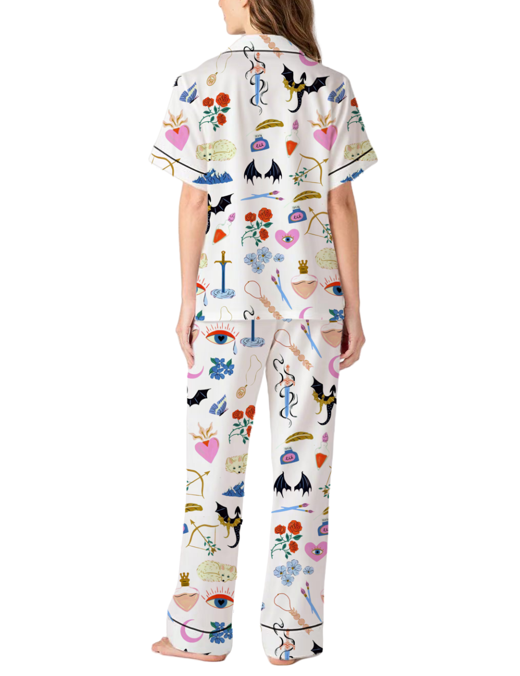 Quicksilver Silky Satin Pajama Pants Set For Women