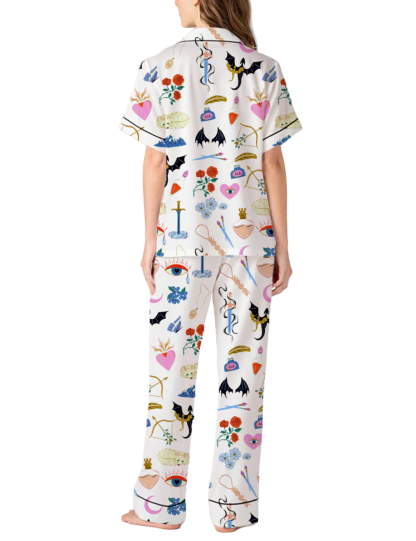 Quicksilver Silky Satin Pajama Pants Set For Women