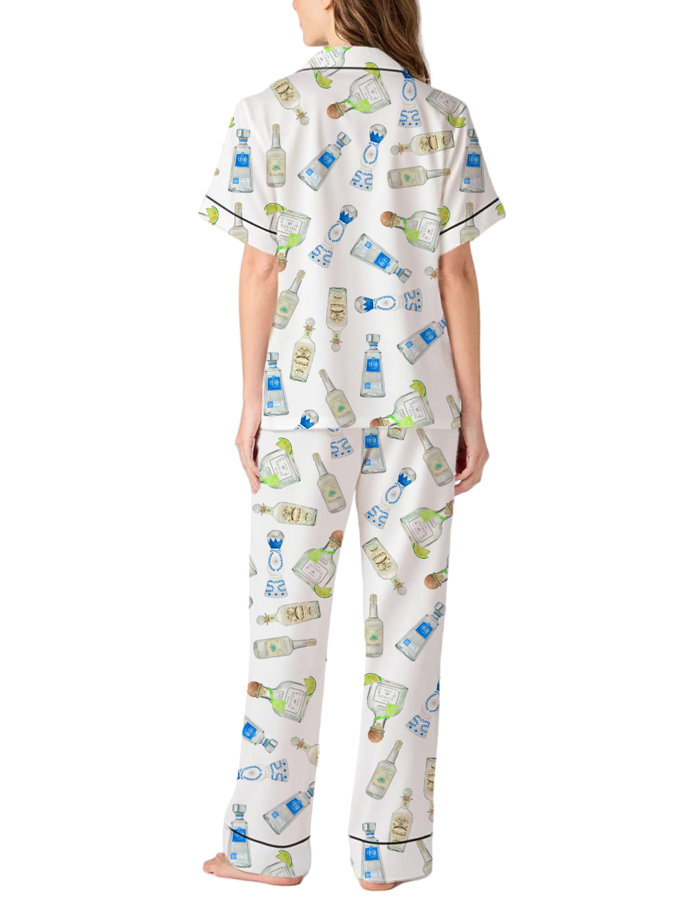 Tequila Silky Satin Pajama Pants Set For Women