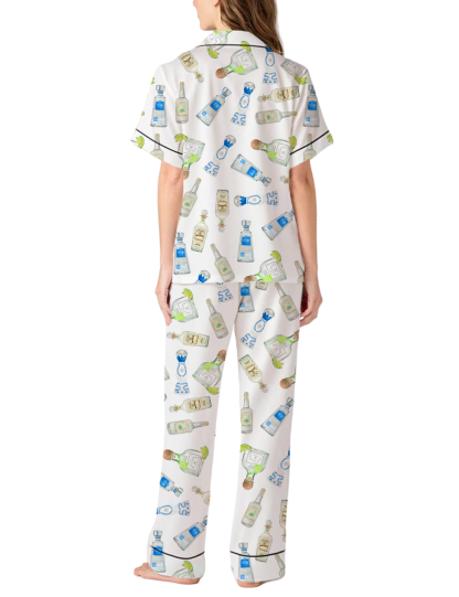 Tequila Silky Satin Pajama Pants Set For Women
