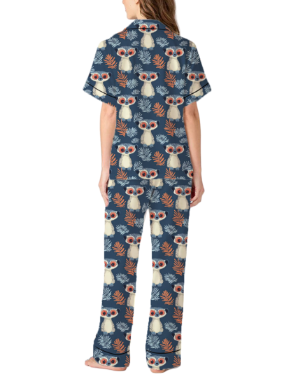Slow Loris Silky Satin Pajama Pants Set For Women