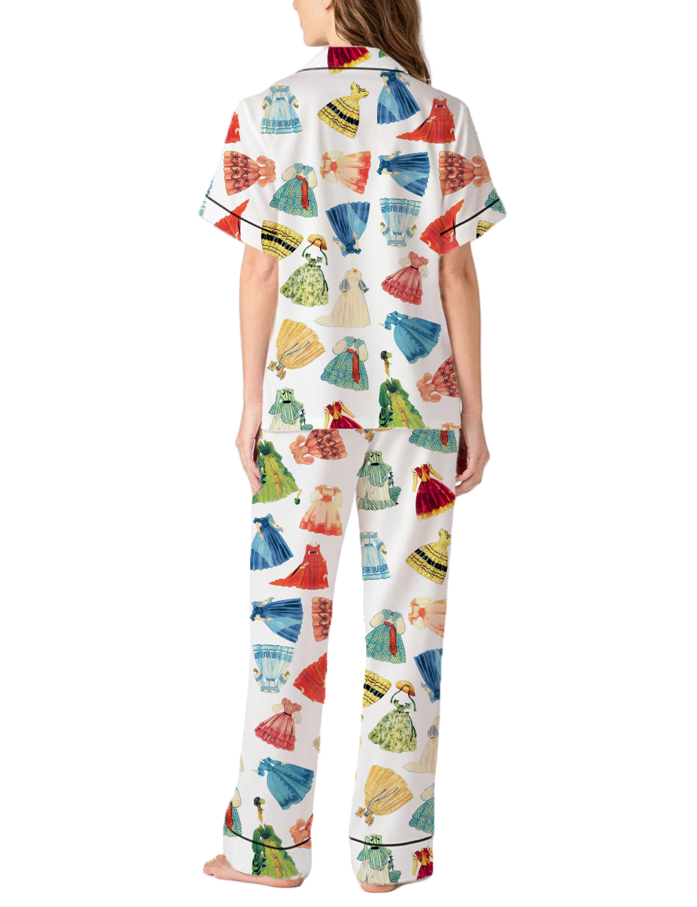 Scarlett Vintage Silky Satin Pajama Pants Set For Women