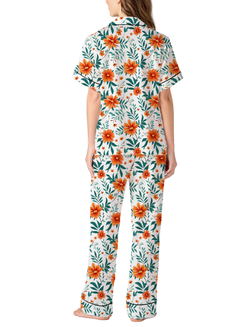 Massachusetts State Flower Mayflower Silky Satin Pajama Pants Set For Women