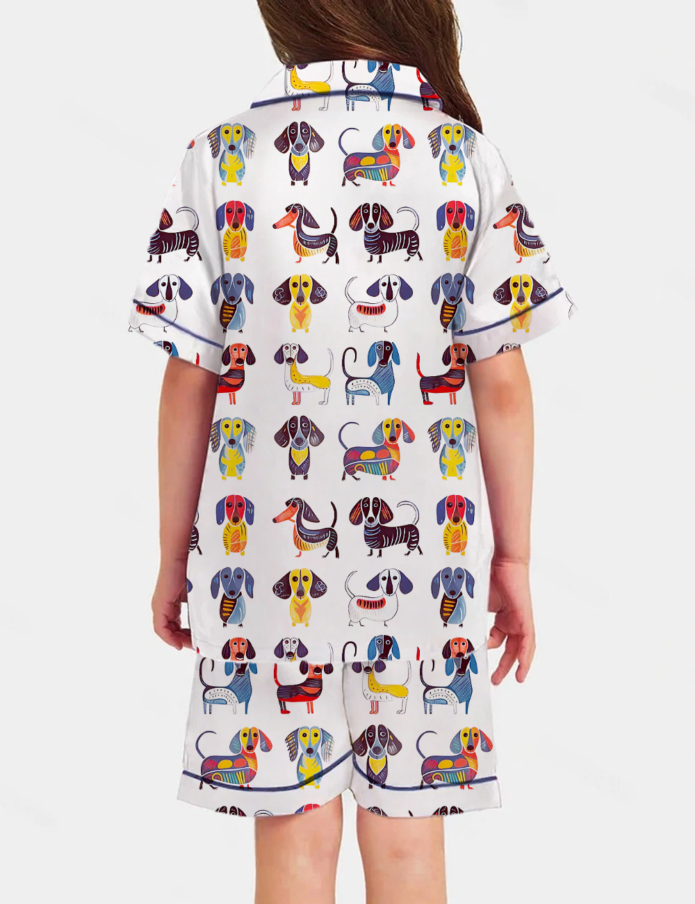 Kid's Short Sleeve  Silky Satin Pajama Set 