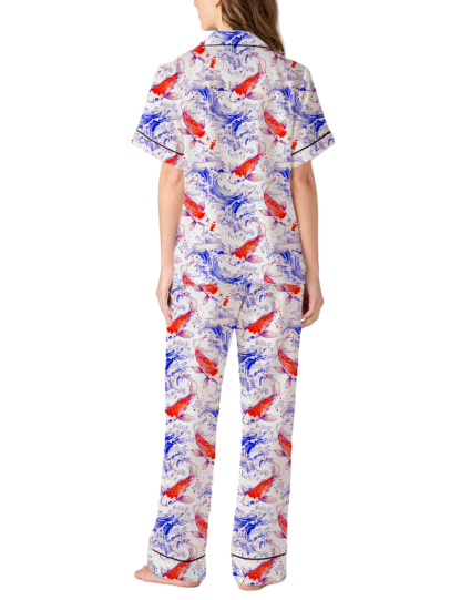 Koi Silky Satin Pajama Pants Set For Women