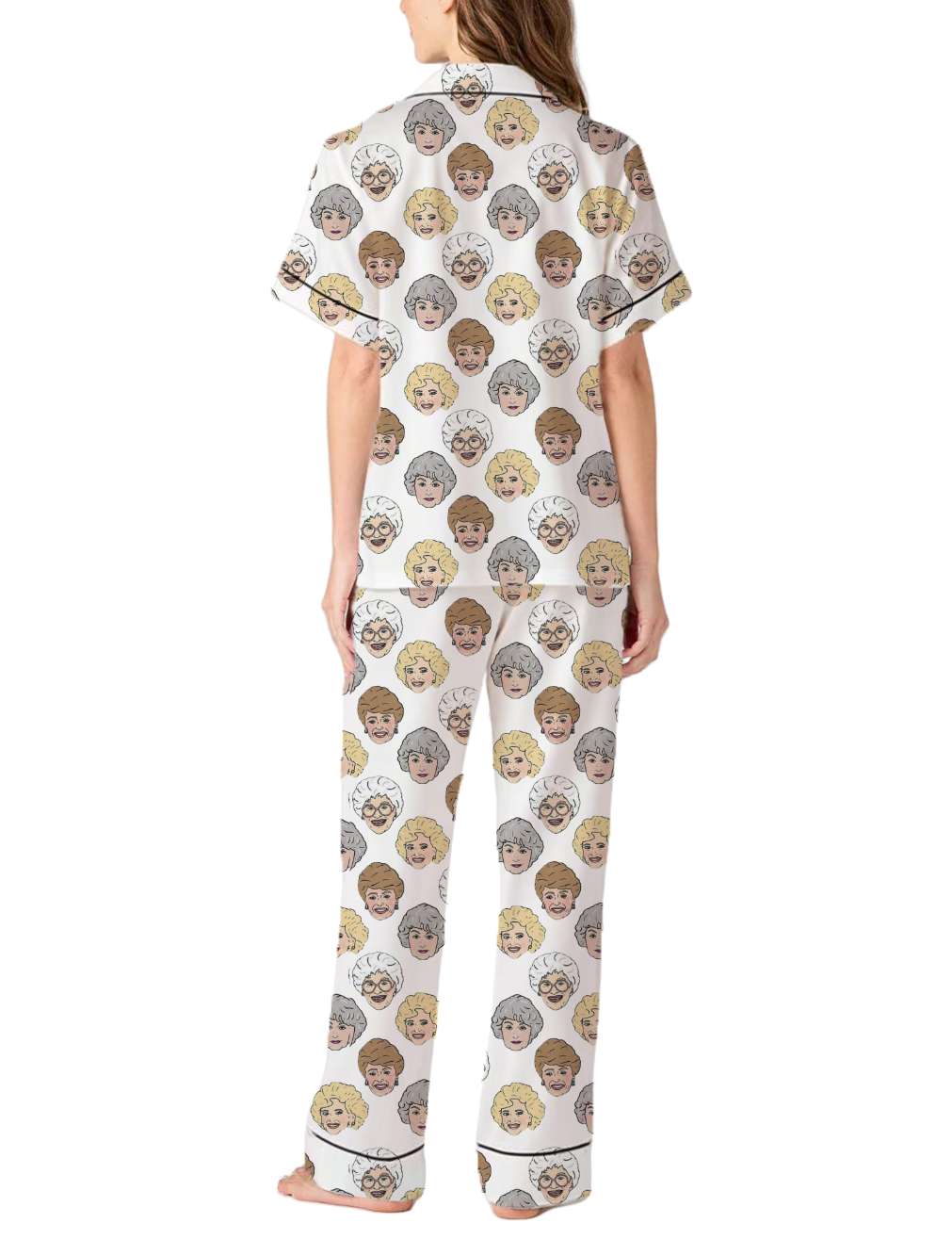 Live Like The Golden Girls Silky Satin Pajama Pants Set For Women