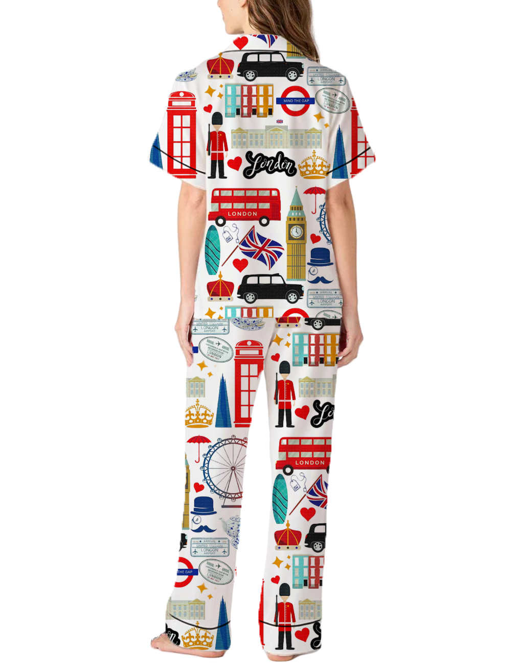 London England Silky Satin Pajama Pants Set For Women