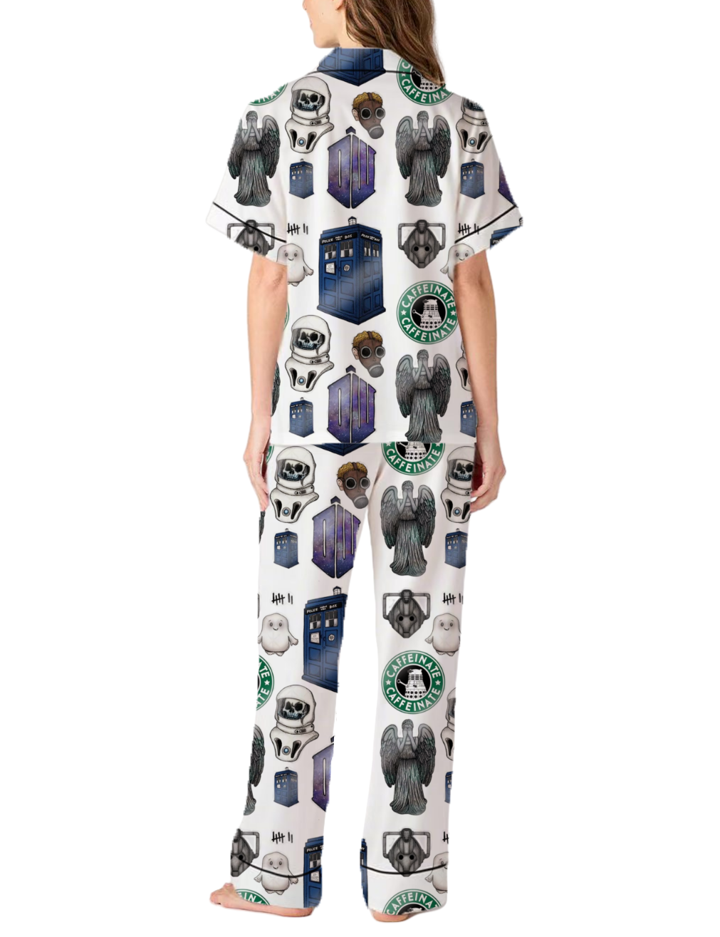 Doctor Who Silky Satin Pajama Pants Set For Women