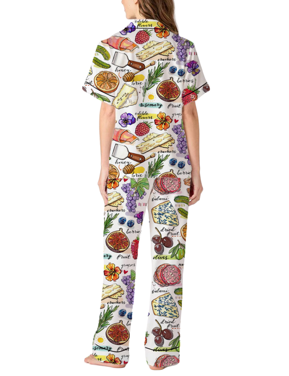 Cheeseboard Silky Satin Pajama Pants Set For Women