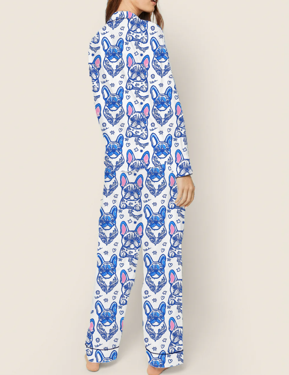 Classy Dog Silky Satin Pajama Set For Women