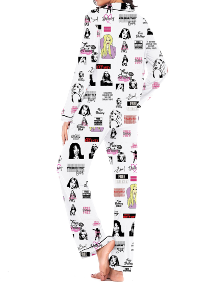 Hollywood Star Britney Silky Satin Long Pajama Set For Women