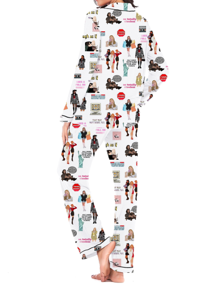 Clueless Silky Satin Long Pajama Set For Women