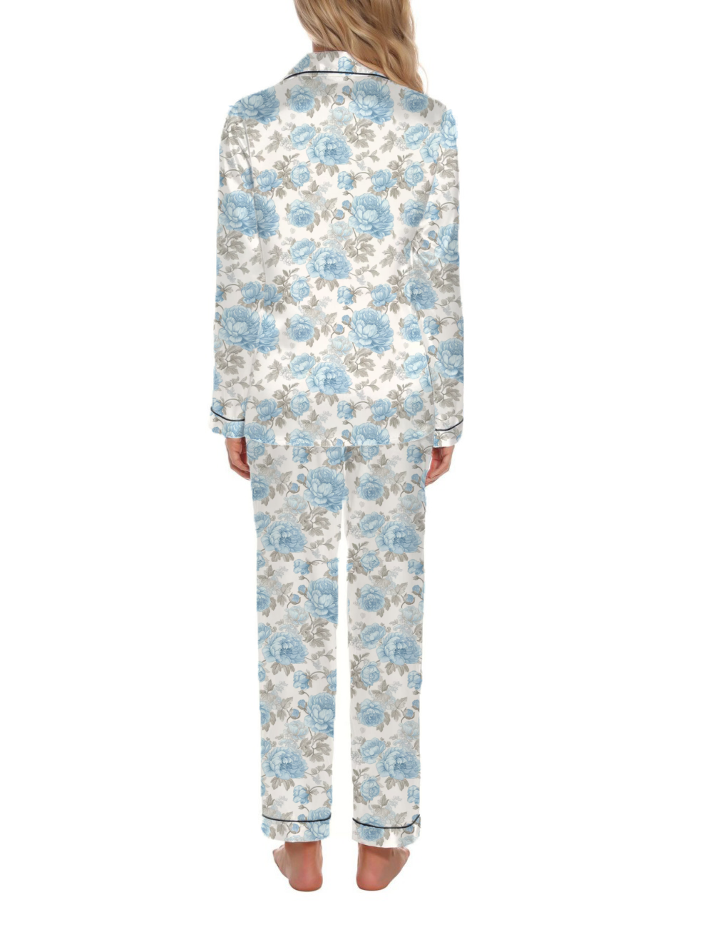 Spring Life Beyond Measure Silky Satin Long Pajama Set For Women