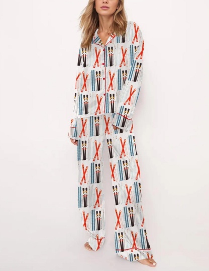 Colorful Ski Pajama Set