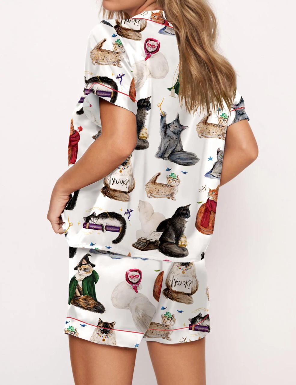 The Eras Cat Edition Satin Pajama Set