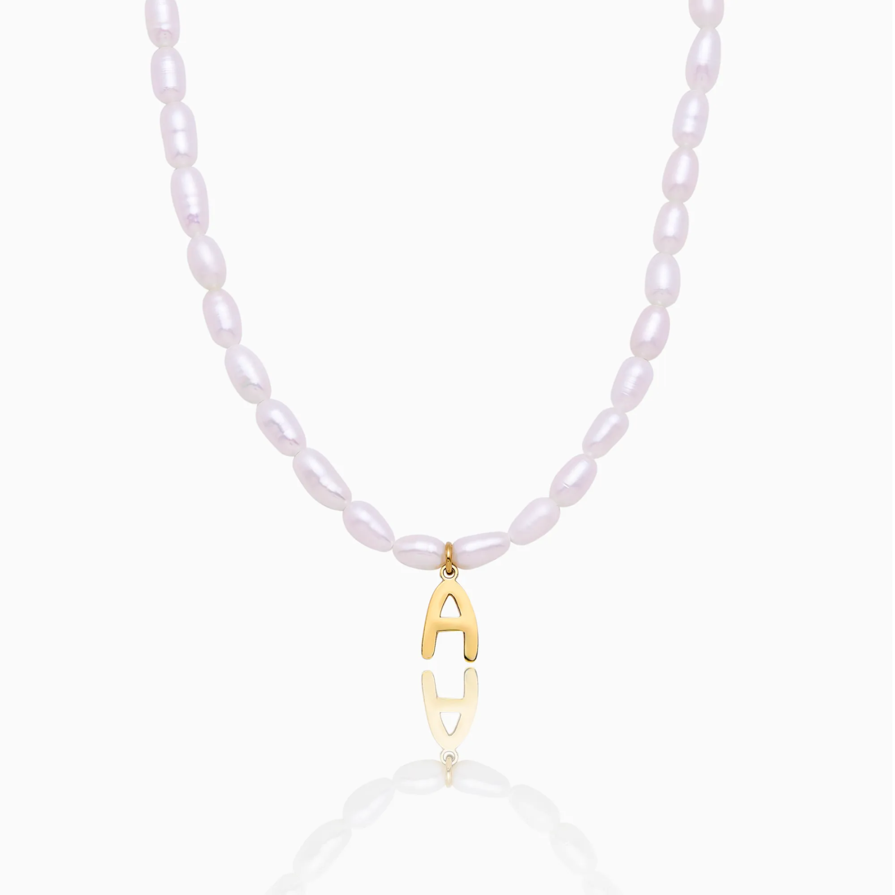 Statement Initial Pearl Necklace
