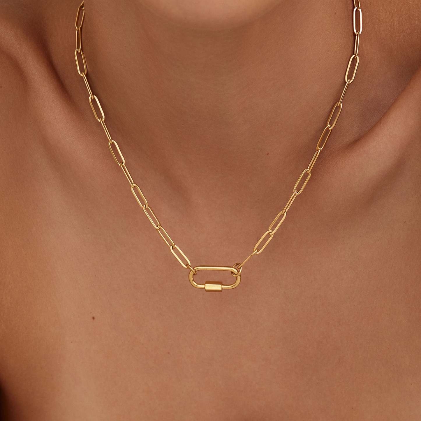 Carabiner Charm Lock Necklace