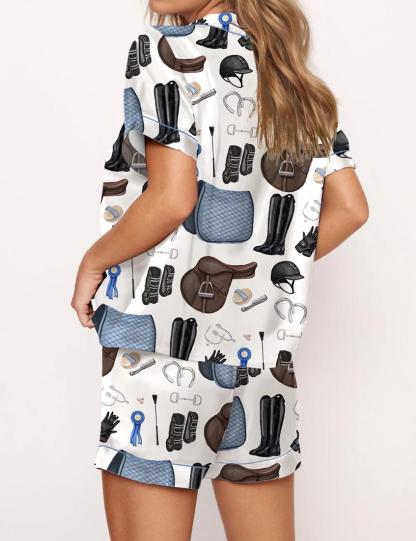 Equestrian Horse Show Satin Pajama Set