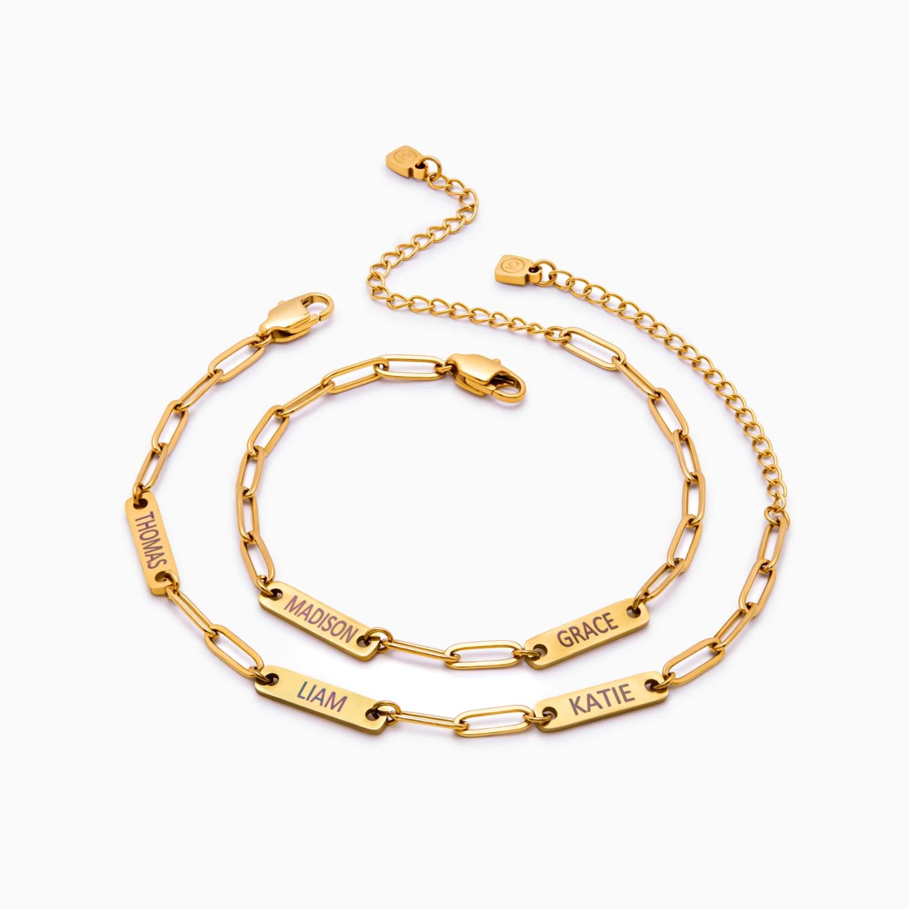 Paperclip Multi-Name Bracelet