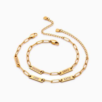 Paperclip Multi-Name Bracelet