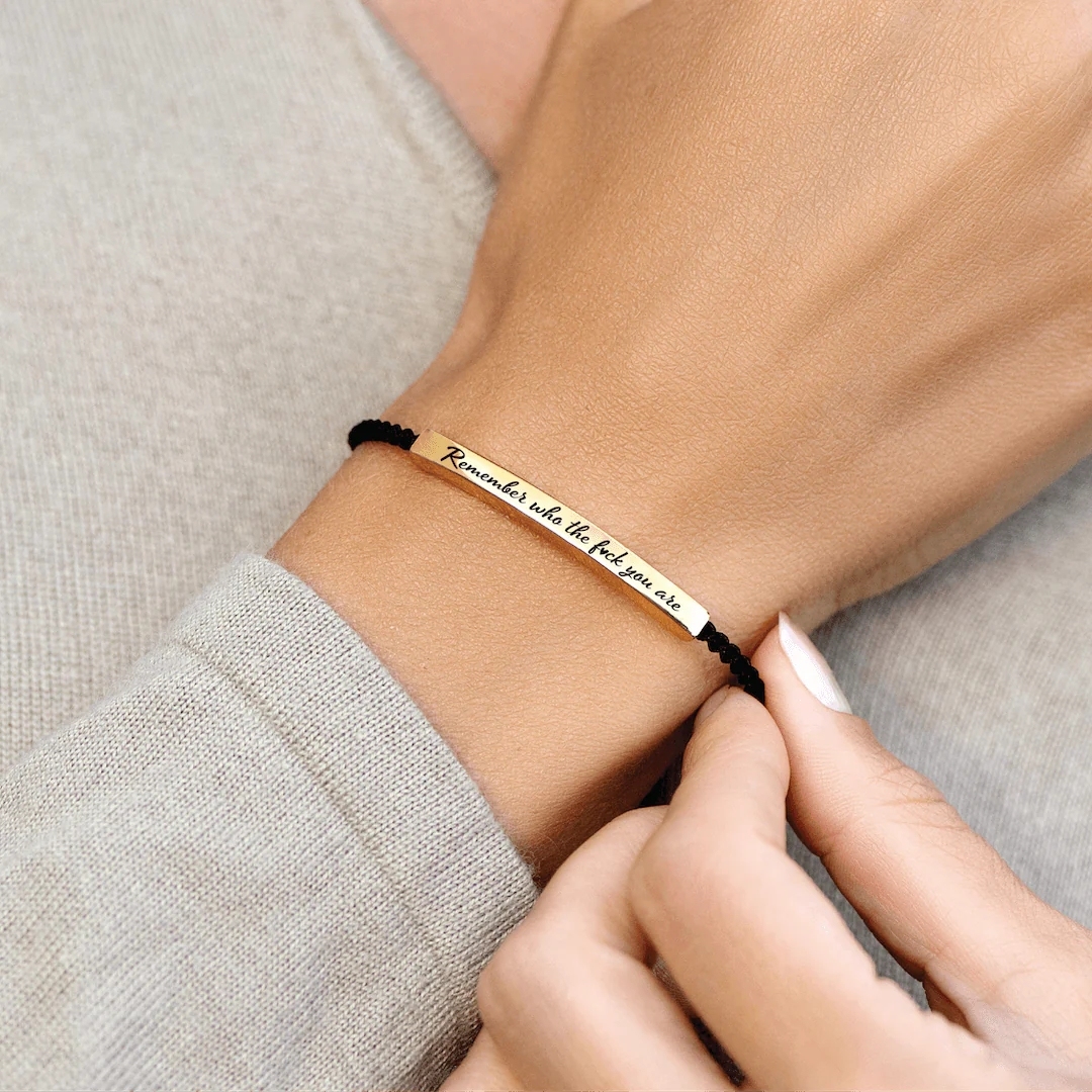 Remember Who You Are Motivational Tube Bracelet