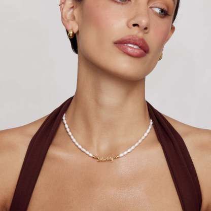 Statement Custom Name Pearl Necklace