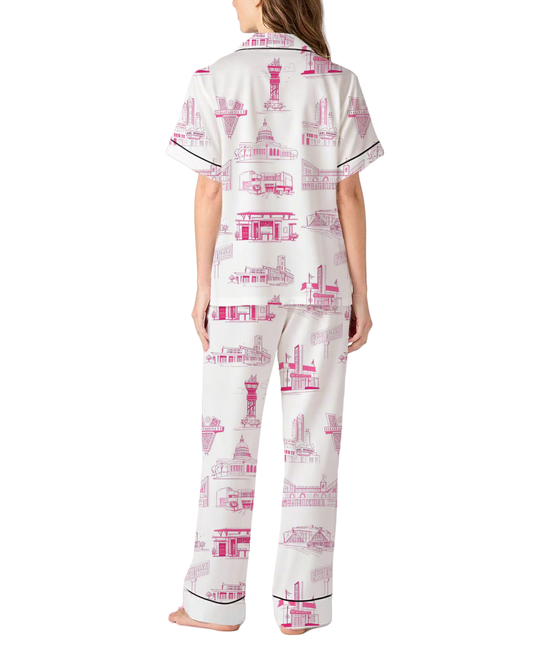 Atlanta Toile Silky Satin Pajama Set For Women