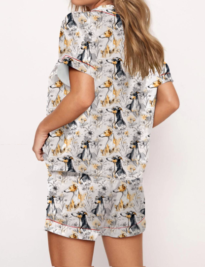 Silky Satin Pajama Short Set For Women