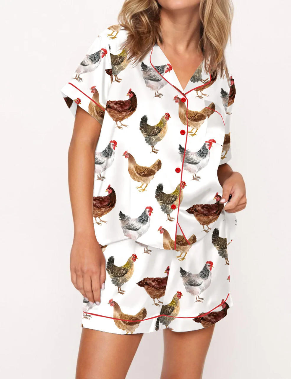 Crazy Chicken Lady Pajama Set