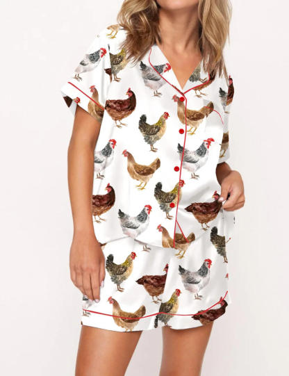Crazy Chicken Lady Pajama Set