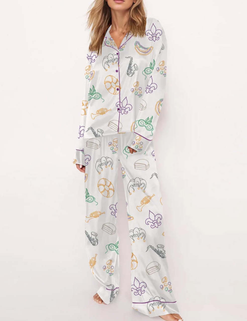 Mardi Gras Laissez Les Bons Temps Rouler Pajama Set