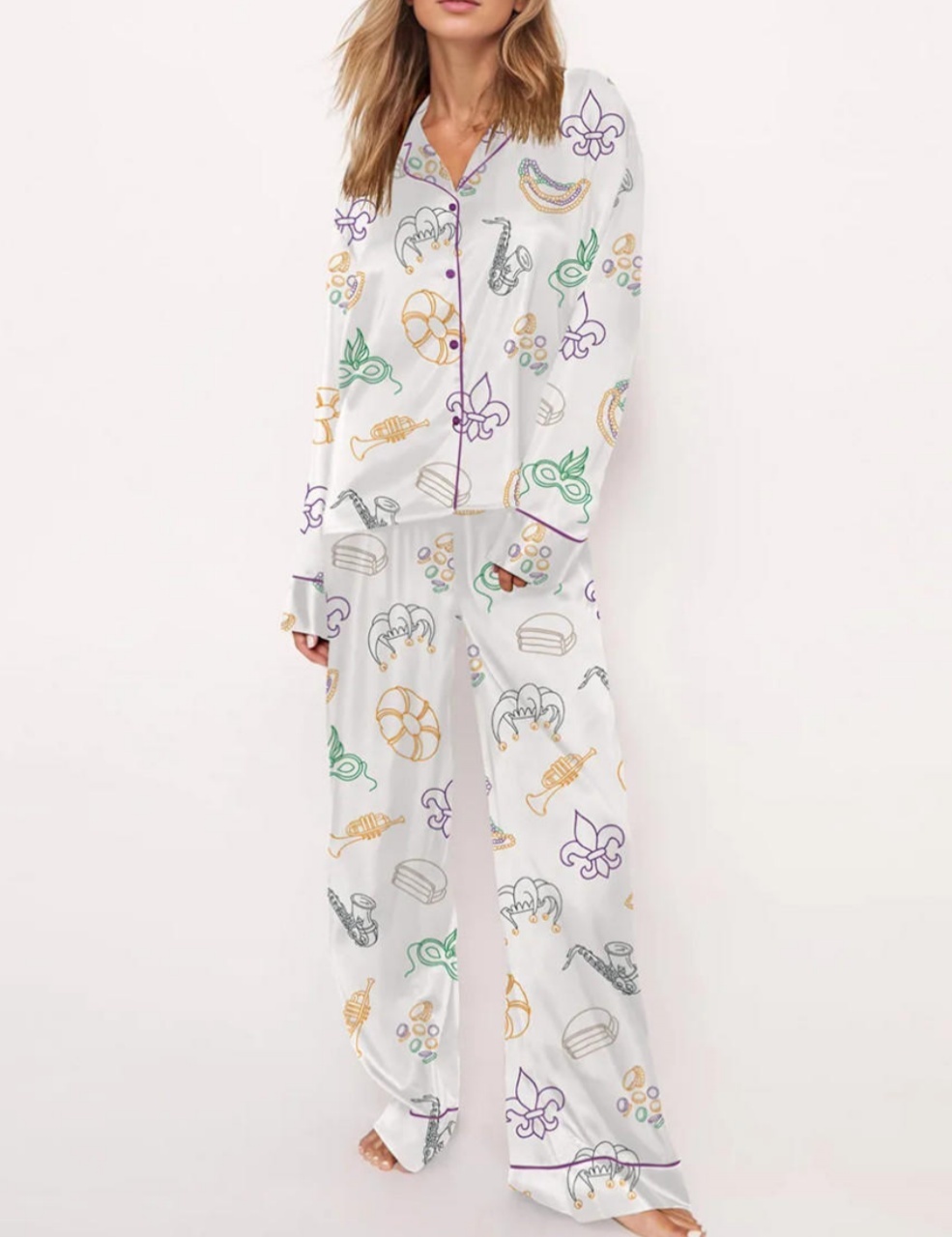 Mardi Gras Laissez Les Bons Temps Rouler Pajama Set