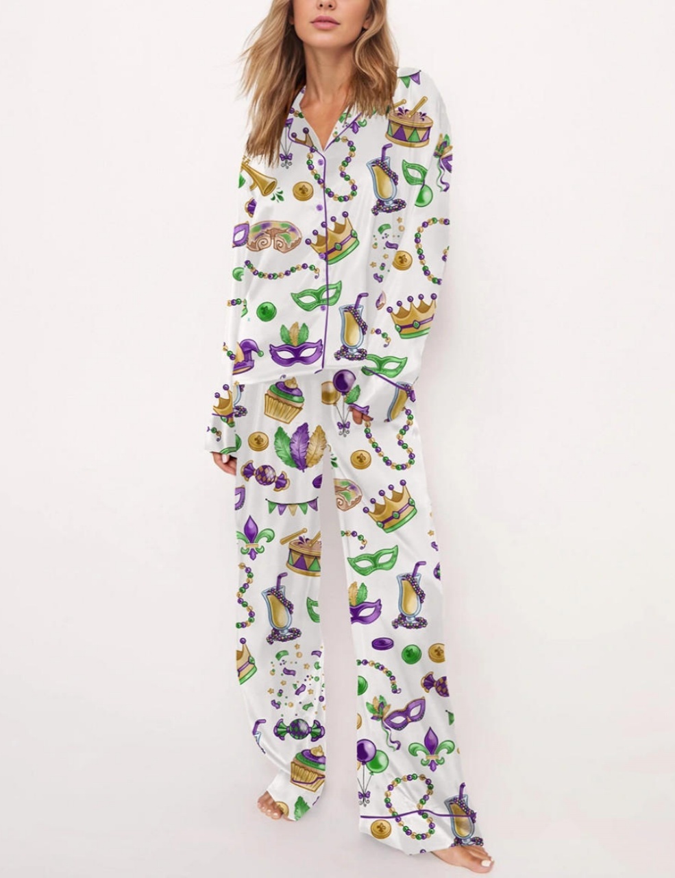 Mardi Gras New Orleans Pajama Set