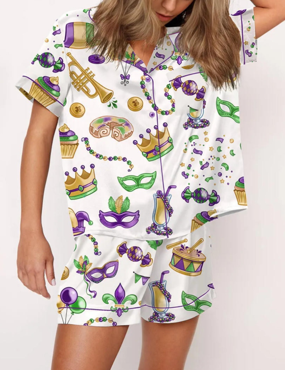 Mardi Gras New Orleans Pajama Set