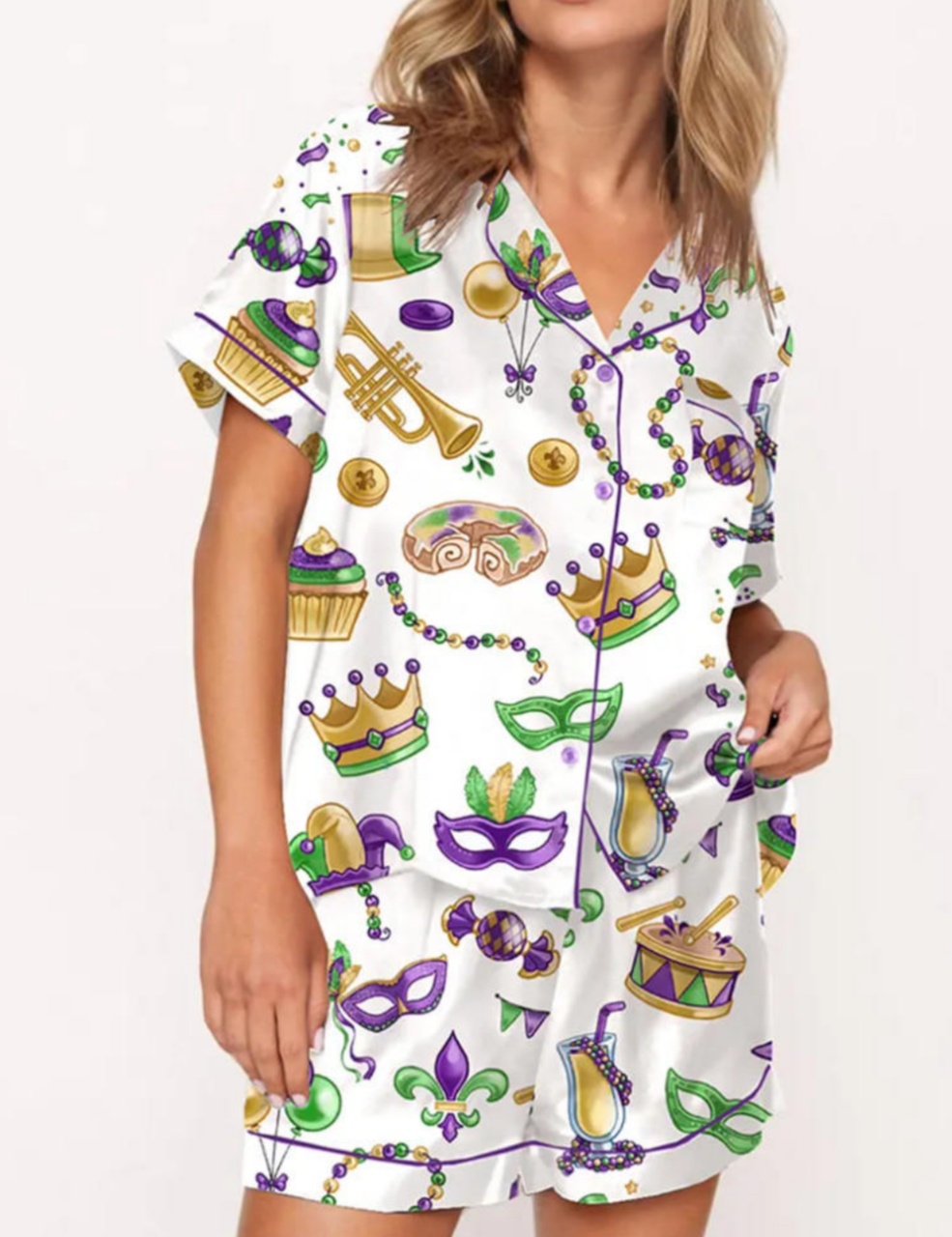 Mardi Gras New Orleans Pajama Set