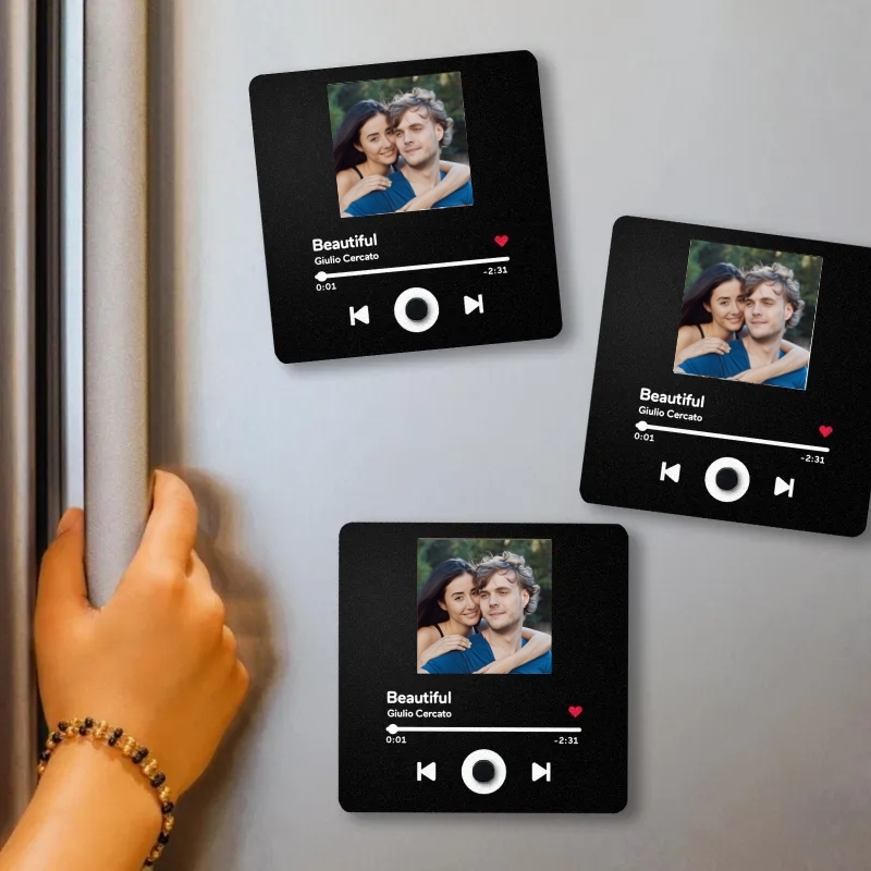Personalized Photo Album Fridge Magnet Music Wall Photo Sticker Music Movement That Can Be Played Without Cell Phone