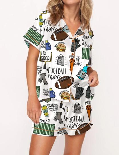 Football Mom Satin Pajama Set