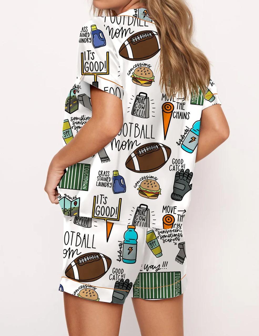 Football Mom Satin Pajama Set