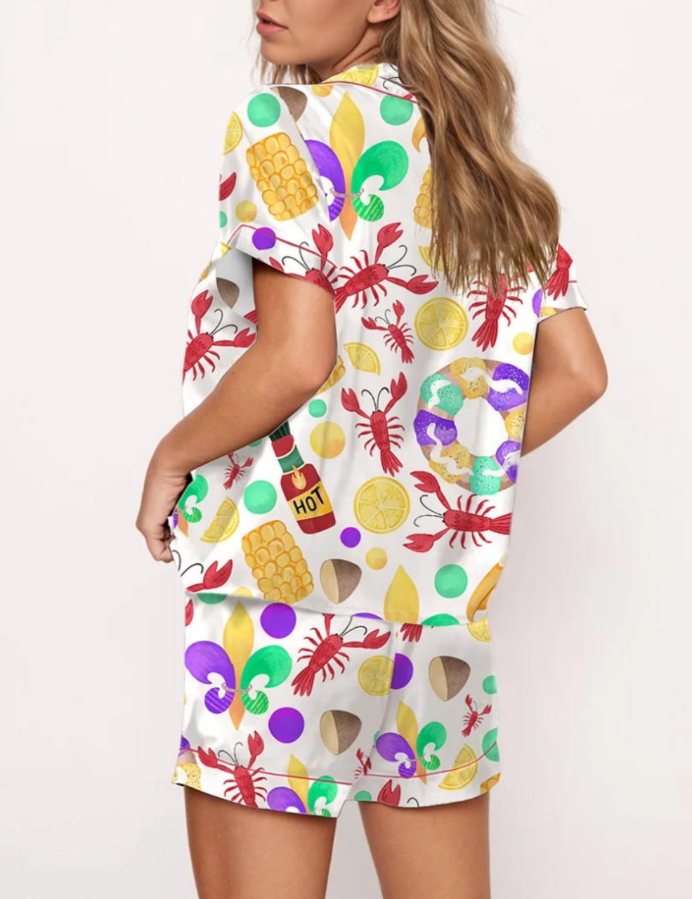 Mardi Gras Crawfish Pajama Set
