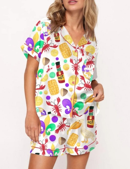 Mardi Gras Crawfish Pajama Set