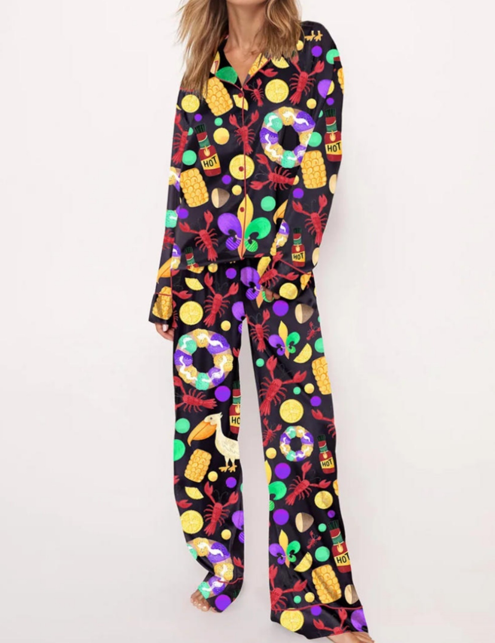 Mardi Gras Crawfish Pajama Set