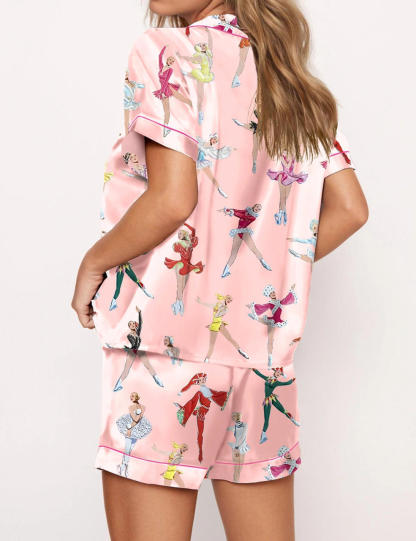 Figure Skating Satin Pajama Set