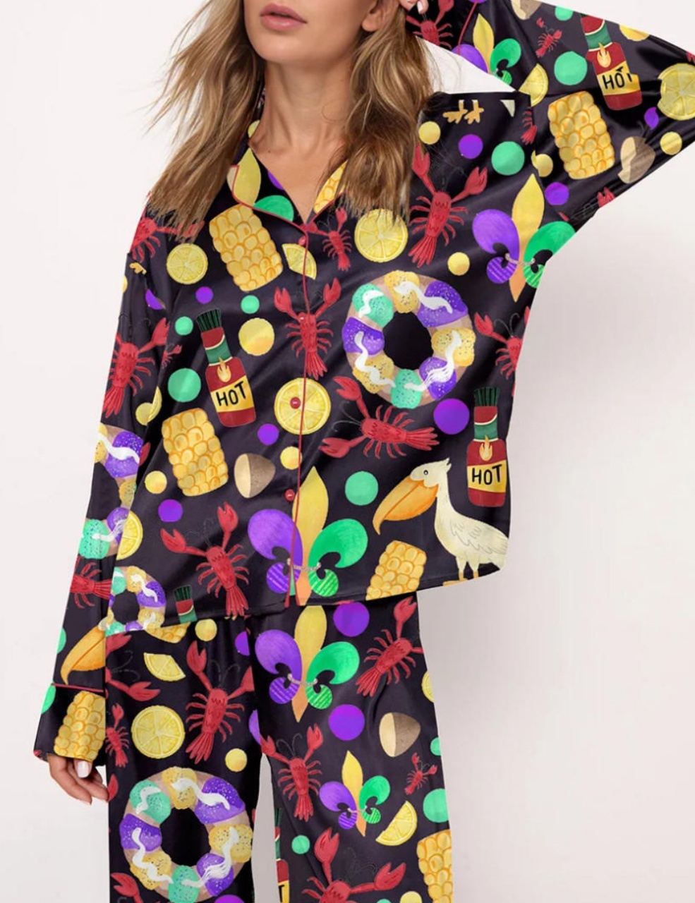 Mardi Gras Crawfish Pajama Set