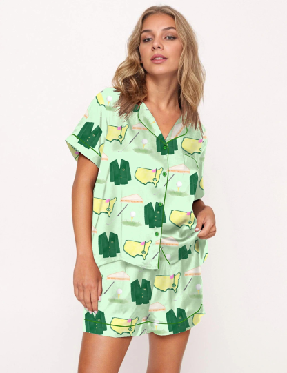 Coat And Sport Graphic Pajama Set