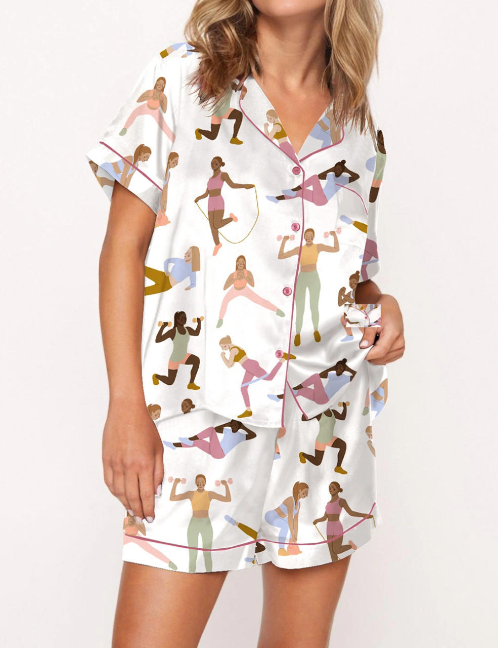 Workout Fitness Gym Pajama Set