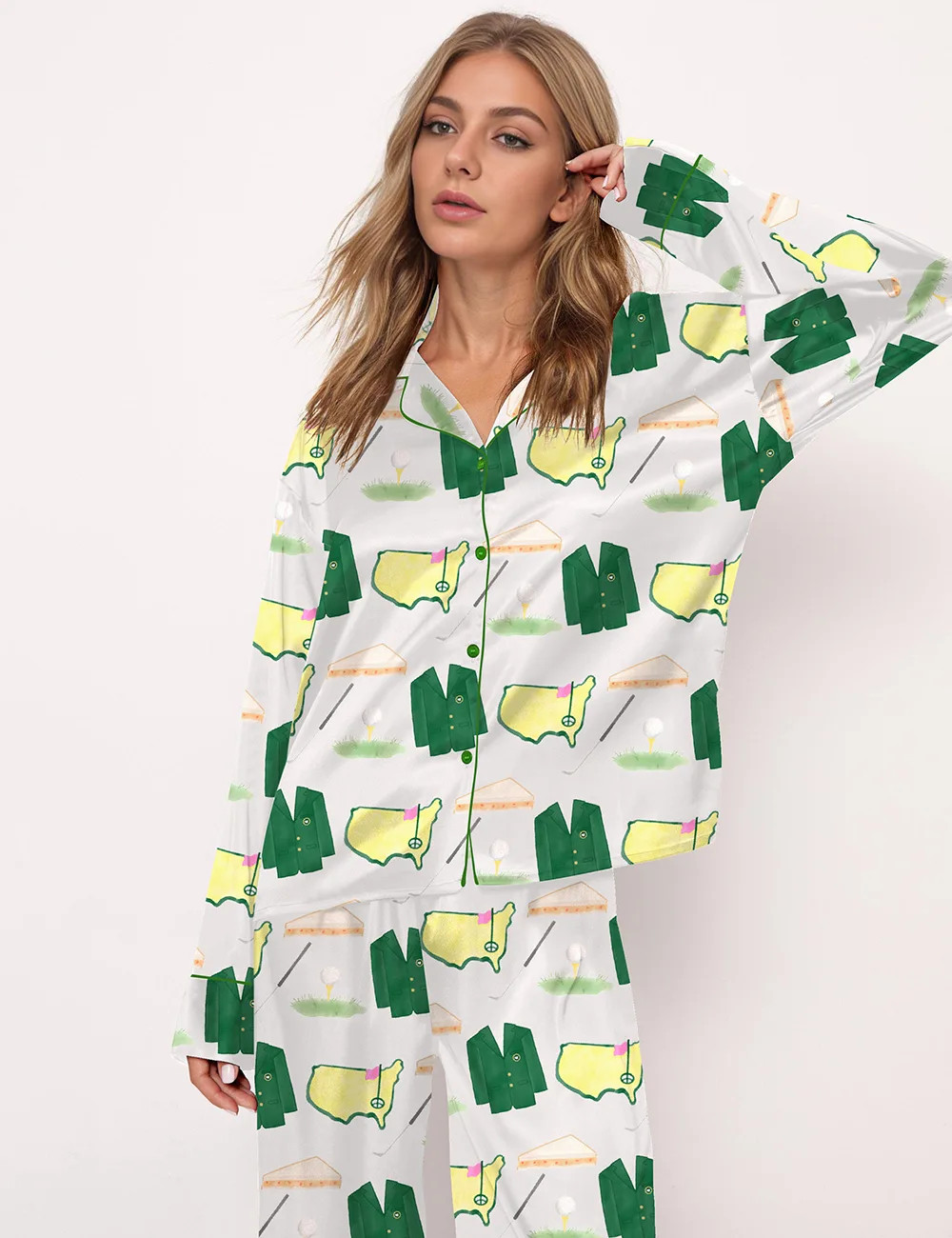 Coat And Sport Graphic Pajama Set