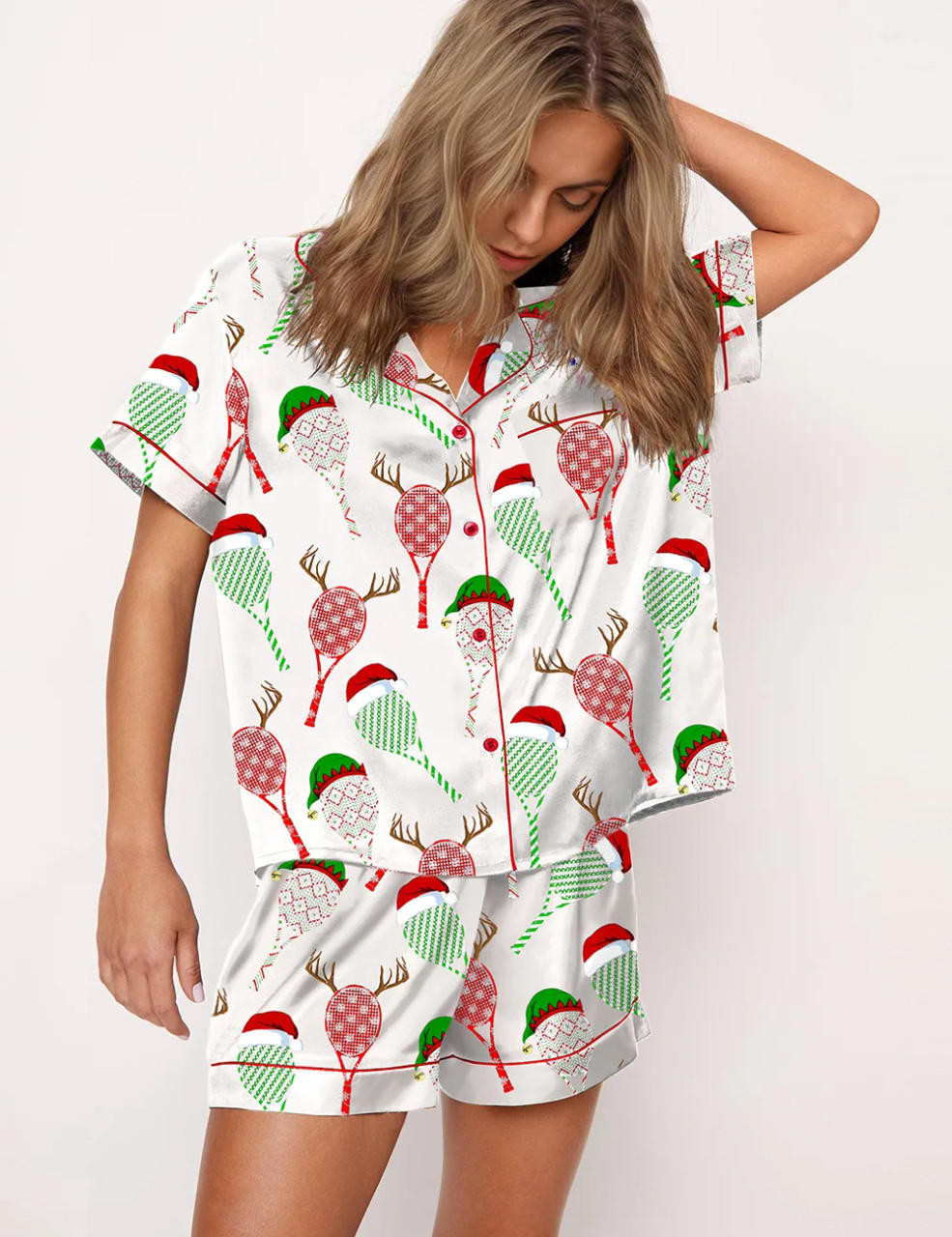 Tennis Racket Christmas Pajama Set