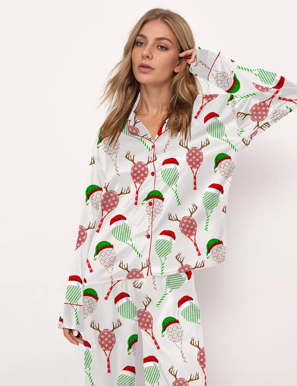 Tennis Racket Christmas Pajama Set