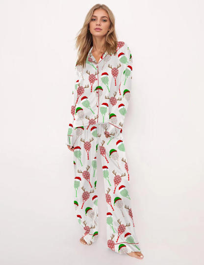 Tennis Racket Christmas Pajama Set